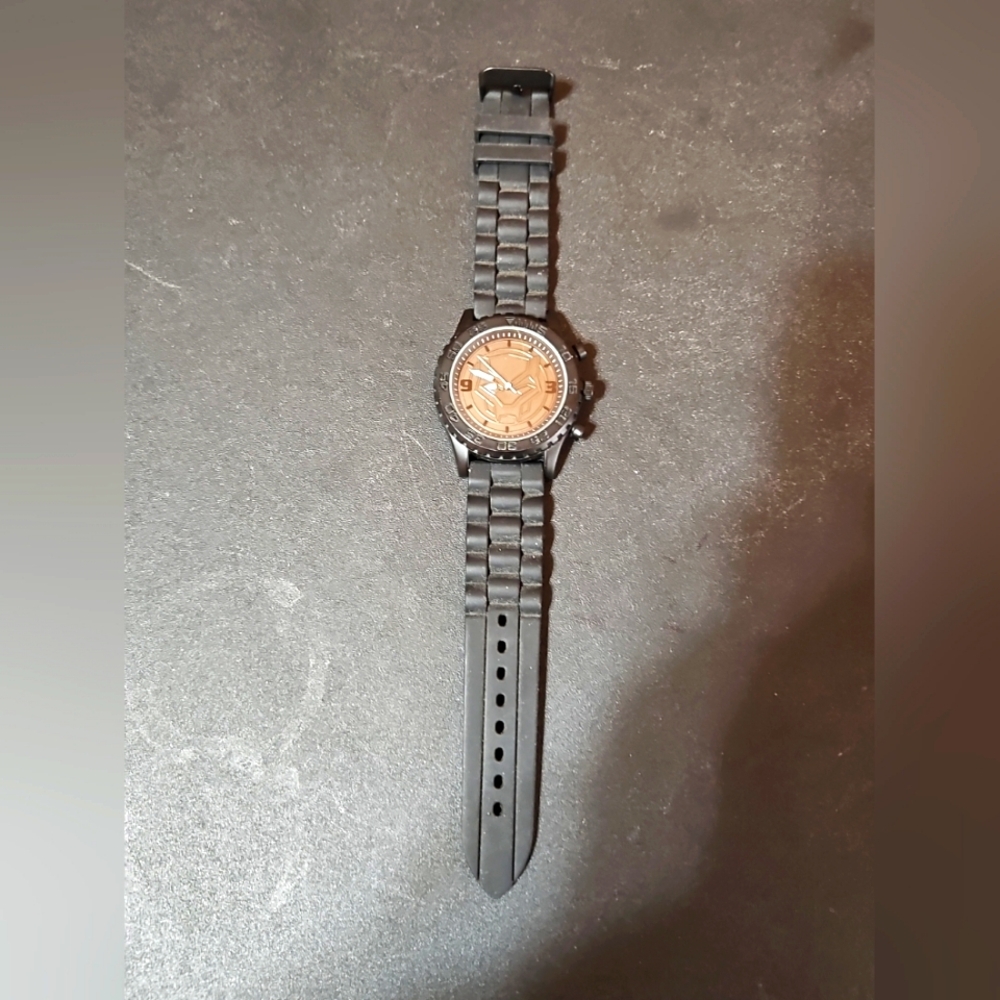 Mens Marvel Black Panther Quartz Watch by Accutime BPM9000WM